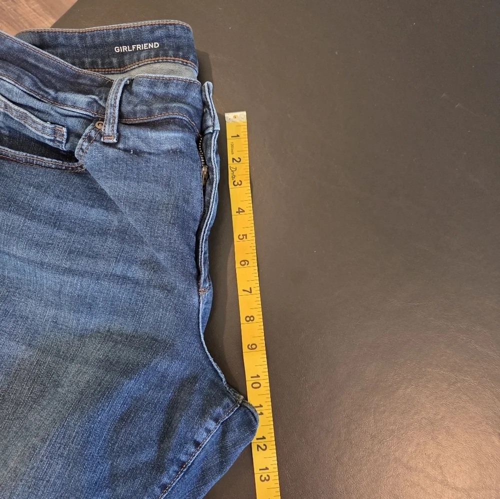 St. John's Bay Girlfriend Mid Rise Dark Wash Cropped Jeans Women's Size 14